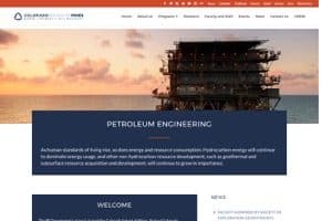 Colorado School of Mines Petroleum Engineering Department screenshot