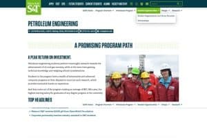 Missouri S T Petroleum Engineering website screenshot