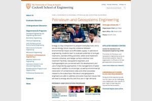 University of Texas at Austin - Cockrell School of Petroleum Engineering screenshot